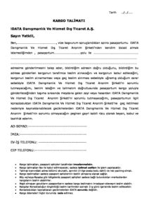 Pasaport iadesi icin kargo talimati verme formu pdf – SaltVisa
