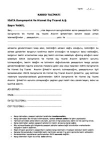 Pasaport iadesi icin kargo talimati verme formu pdf &ndash; SaltVisa