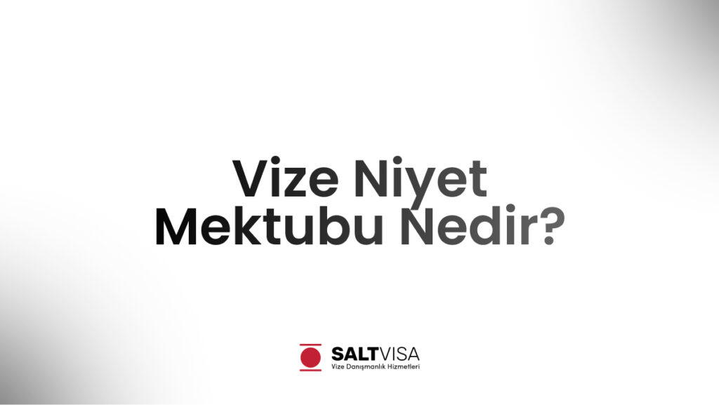 Vize Niyet Mektubu Nedir? 13 vize niyet mektubu nedir