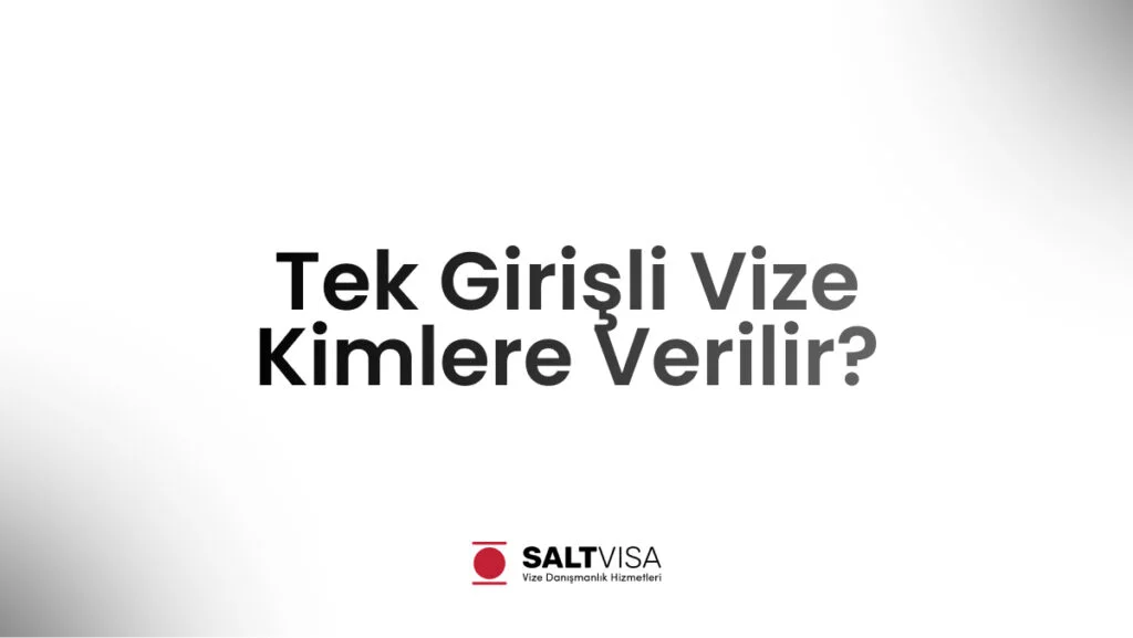 tek girişli vize kimlere verilir